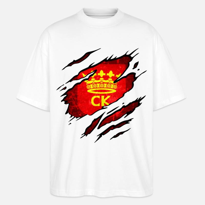 Kielce - Polen - Stanley/Stella Oversized Unisex Bio T-Shirt Blaster 2.0 - Weiß