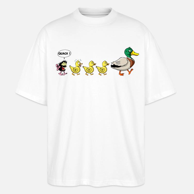 Das hässliche Entlein - Stanley/Stella Oversized Unisex Bio T-Shirt Blaster 2.0 - Weiß