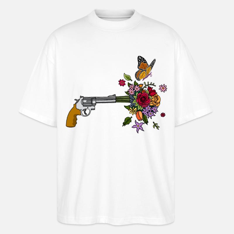 Die Friedenswaffe - Stanley/Stella Oversized Unisex Bio T-Shirt Blaster 2.0 - Weiß