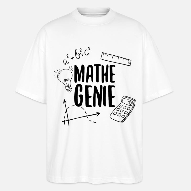 Math Genius Math Genius Math Mathematicien - T-shirt bio Blaster 2.0 coupe oversize Stanley/Stella Unisexe - blanc