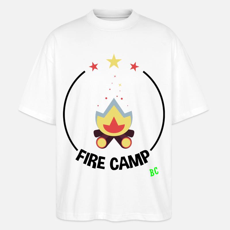 Camp de feu - T-shirt bio Blaster 2.0 coupe oversize Stanley/Stella Unisexe - blanc