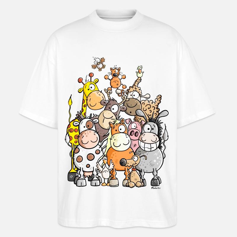 Tas géant de l'animal - T-shirt bio Blaster 2.0 coupe oversize Stanley/Stella Unisexe - blanc