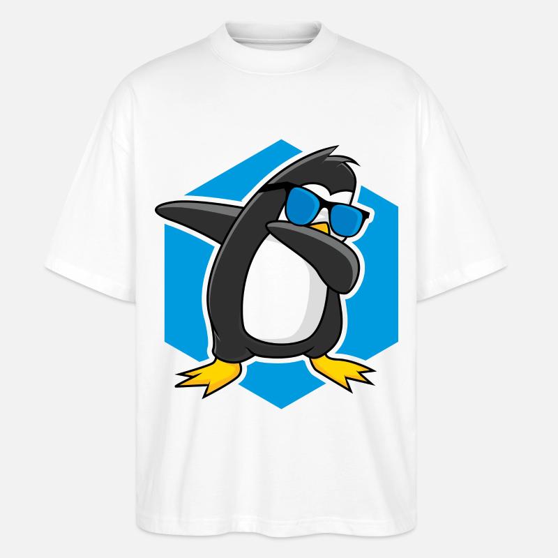 Tanzender Pinguin - Stanley/Stella Oversized Unisex Bio T-Shirt Blaster 2.0 - Weiß