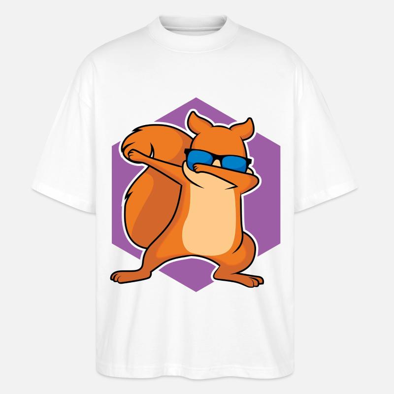 Dabbing Squirrel - Conception - T-shirt bio Blaster 2.0 coupe oversize Stanley/Stella Unisexe - blanc