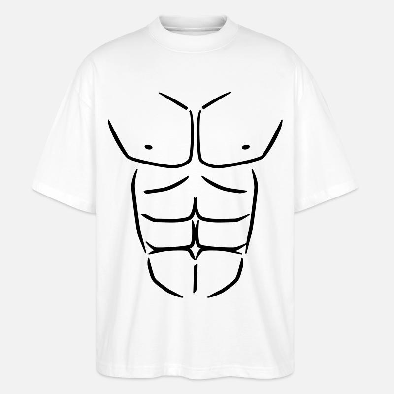 Sixpack Six pack Abs - Stanley/Stella Oversized Unisex Bio T-Shirt Blaster 2.0 - Weiß