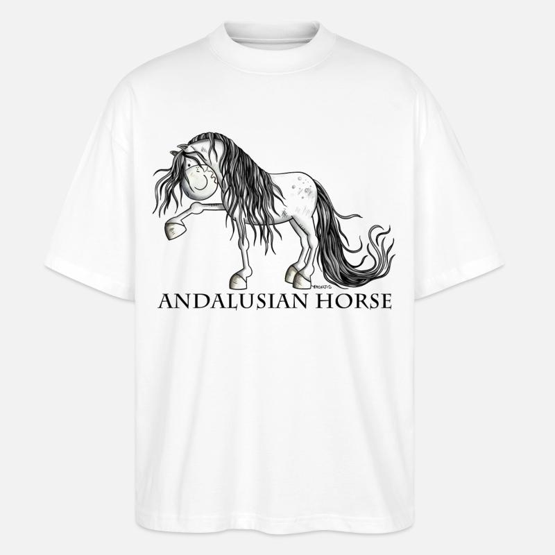 Süßer Andalusier - Stanley/Stella Oversized Unisex Bio T-Shirt Blaster 2.0 - Weiß
