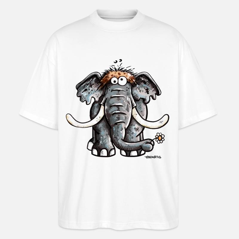 Der Elefant - Stanley/Stella Oversized Unisex Bio T-Shirt Blaster 2.0 - Weiß