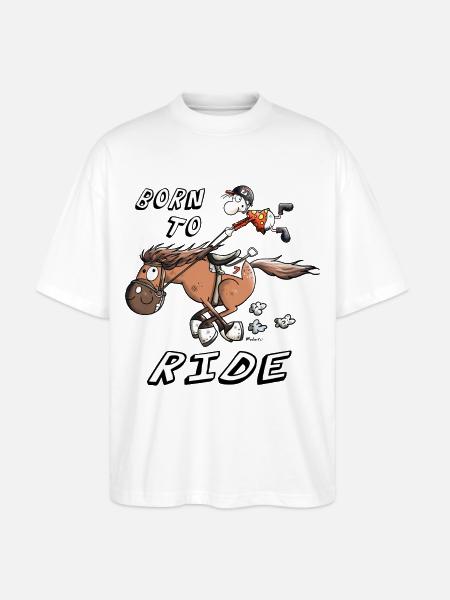 Born to Ride - Stanley/Stella Oversized Unisex Organic T-shirt Blaster 2.0 - white