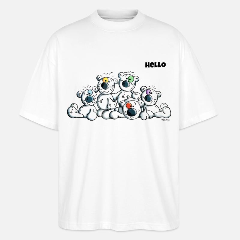 Hello Eisbären - Stanley/Stella Oversized Unisex Bio T-Shirt Blaster 2.0 - Weiß