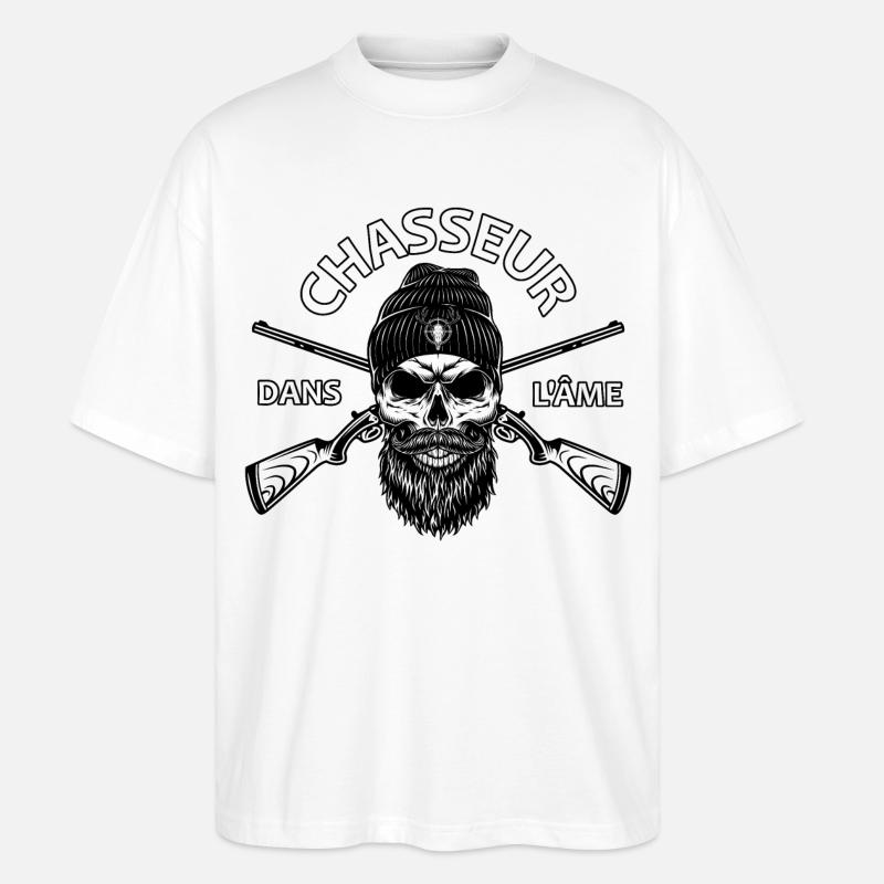 Jäger in der Seele - Stanley/Stella Oversized Unisex Bio T-Shirt Blaster 2.0 - Weiß