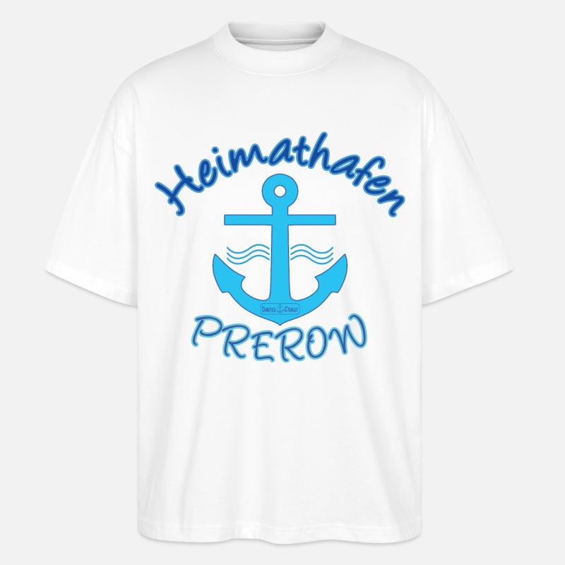 Heimathafen Prerow - Stanley/Stella Oversized Unisex Bio T-Shirt Blaster 2.0 - Weiß