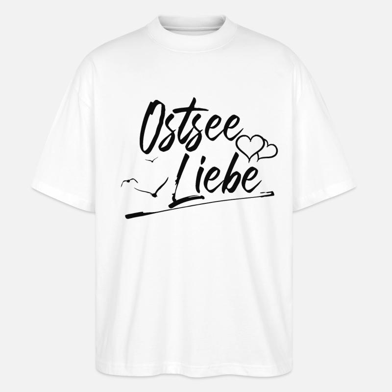 Ostsee Liebe - Stanley/Stella Oversized Unisex Bio T-Shirt Blaster 2.0 - Weiß