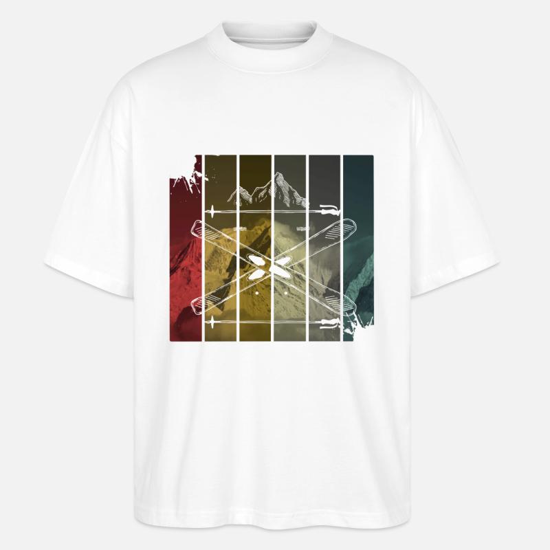 Ski - Stanley/Stella Oversized Unisex Bio T-Shirt Blaster 2.0 - Weiß