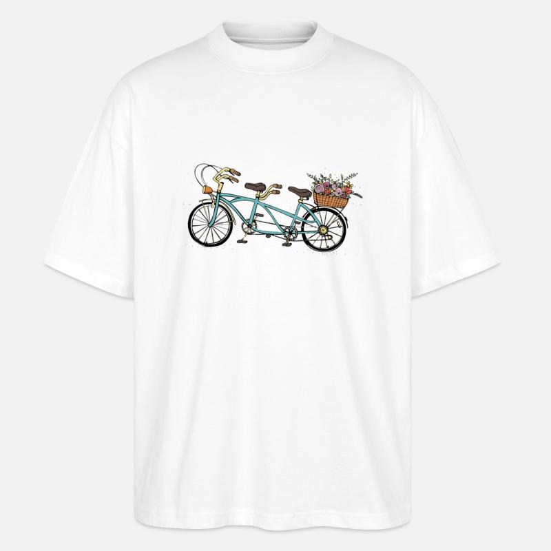Blumen Tandem - Stanley/Stella Oversized Unisex Bio T-Shirt Blaster 2.0 - Weiß