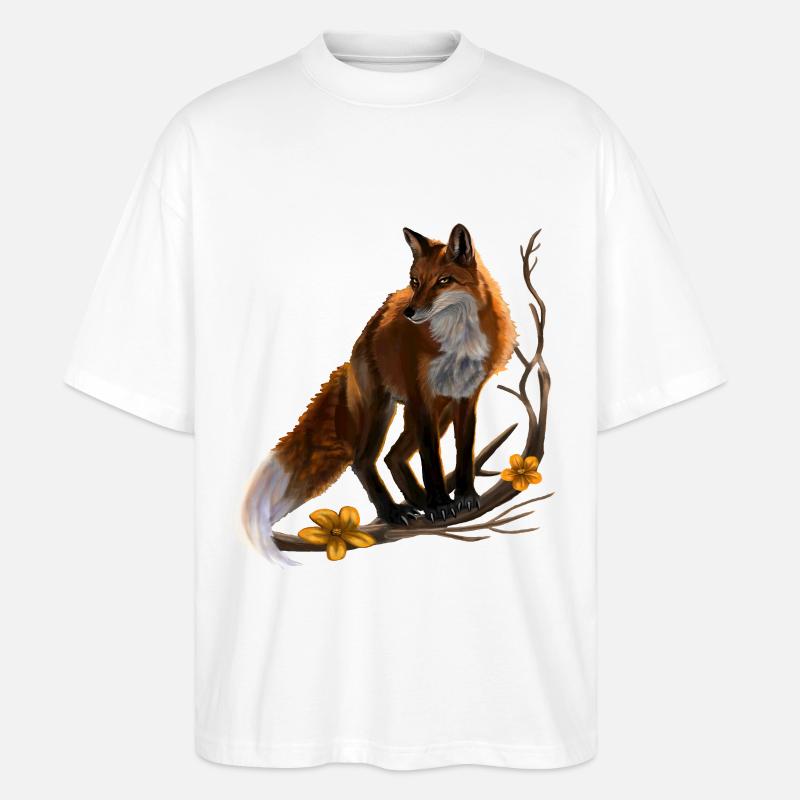 Fuchs - Stanley/Stella Oversized Unisex Bio T-Shirt Blaster 2.0 - Weiß