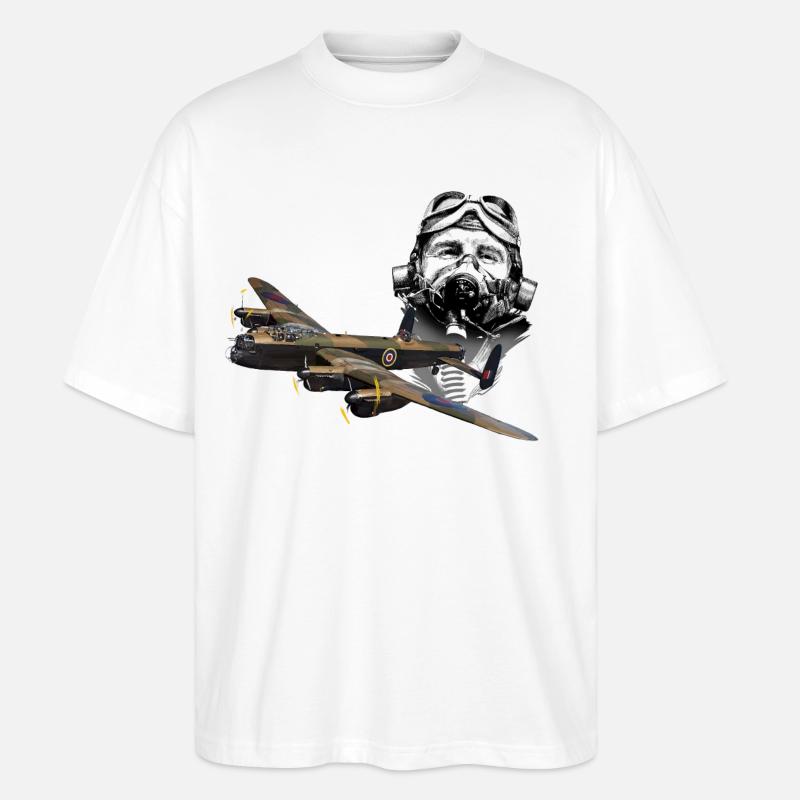 Pilot Lankaster - Stanley/Stella Oversized Unisex Bio T-Shirt Blaster 2.0 - Weiß