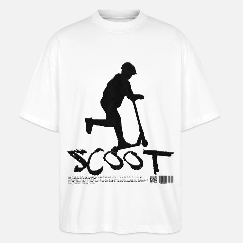 Kickscooter Freestyle Scooting - Stanley/Stella Oversized Unisex Bio T-Shirt Blaster 2.0 - Weiß