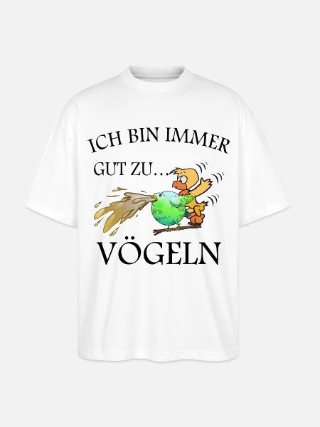 Lustige Vögel - Stanley/Stella Oversized Unisex Bio T-Shirt Blaster 2.0 - Weiß