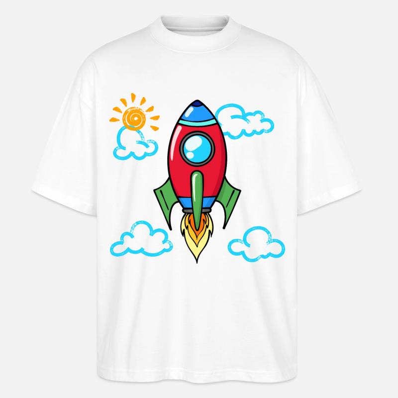 Début de l’école Lancement de l’école - T-shirt bio Blaster 2.0 coupe oversize Stanley/Stella Unisexe - blanc