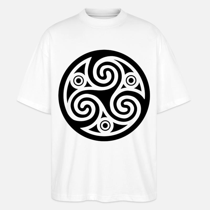 Kunst kelte schwarz - Stanley/Stella Oversized Unisex Bio T-Shirt Blaster 2.0 - Weiß