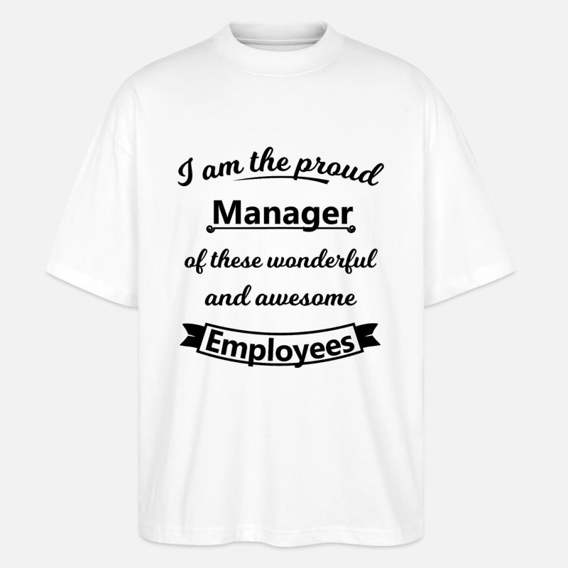 Manager - Stanley/Stella Oversized Unisex Bio T-Shirt Blaster 2.0 - Weiß
