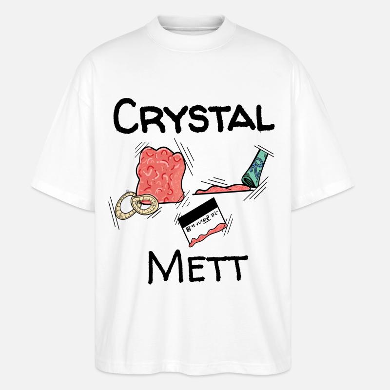 Mett - Crystal Mett - Stanley/Stella Oversized Unisex Bio T-Shirt Blaster 2.0 - Weiß