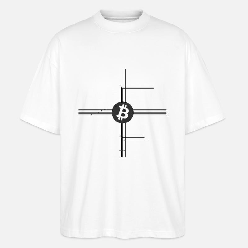 Bitcoin Network - T-shirt bio Blaster 2.0 coupe oversize Stanley/Stella Unisexe - blanc