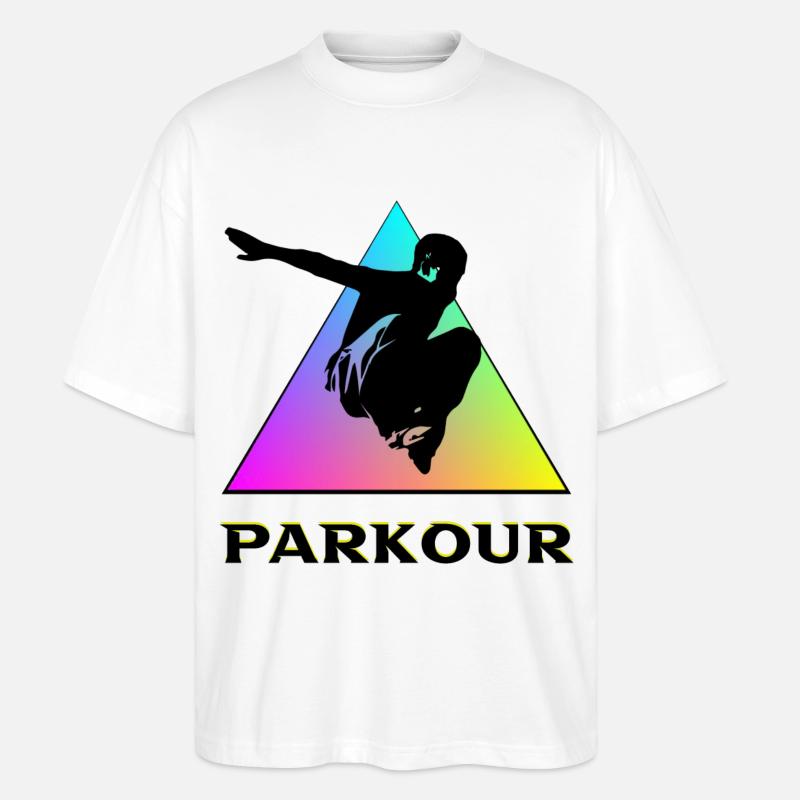 Parkour - Stanley/Stella Oversized Unisex Bio T-Shirt Blaster 2.0 - Weiß