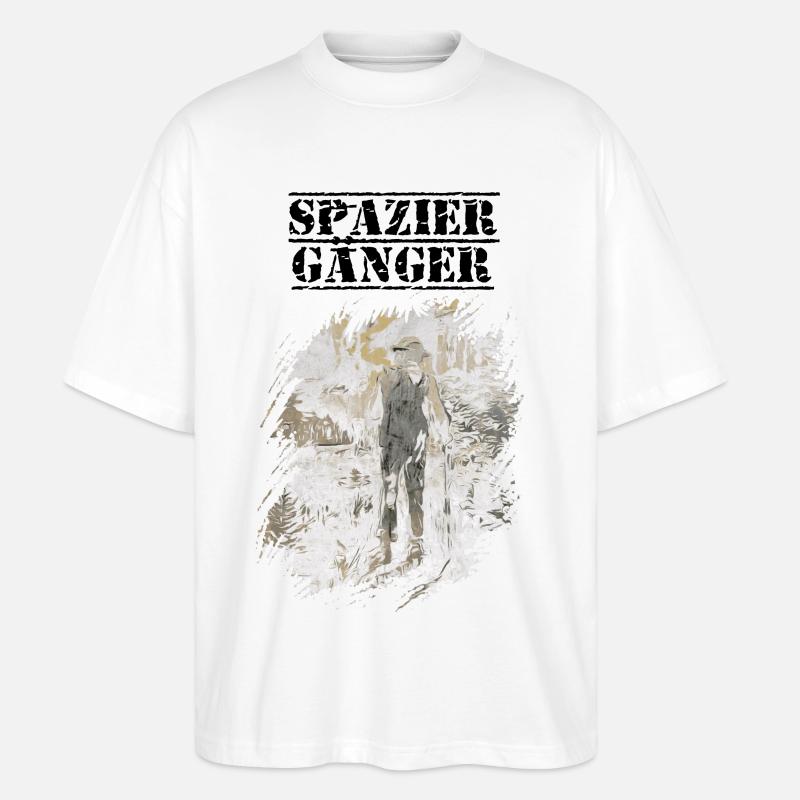 Spaziergänger - Stanley/Stella Oversized Unisex Bio T-Shirt Blaster 2.0 - Weiß