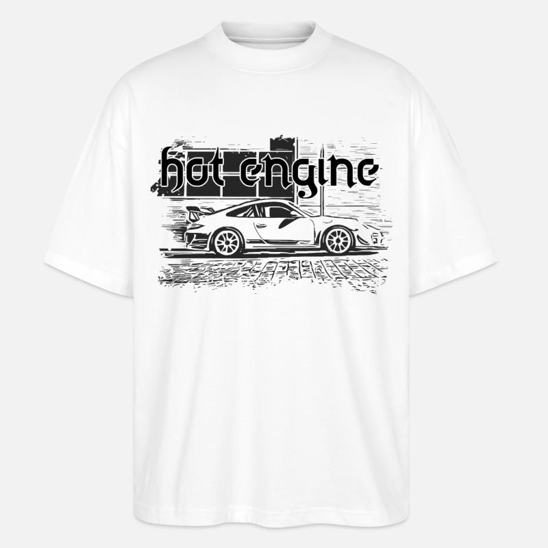 Hot Engine - Stanley/Stella Oversized Unisex Bio T-Shirt Blaster 2.0 - Weiß
