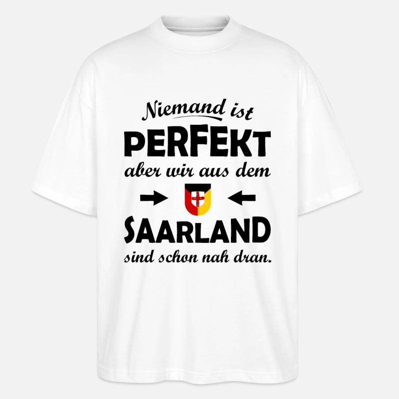 Der Saarländer - Stanley/Stella Oversized Unisex Bio T-Shirt Blaster 2.0 - Weiß