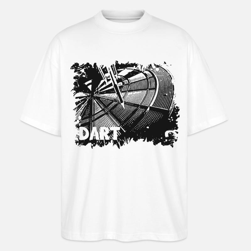 Dartscheibe - Dart - Dartpfeile - Stanley/Stella Oversized Unisex Bio T-Shirt Blaster 2.0 - Weiß