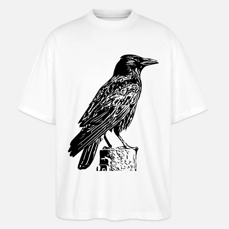 schwarzer Rabe - Stanley/Stella Oversized Unisex Bio T-Shirt Blaster 2.0 - Weiß