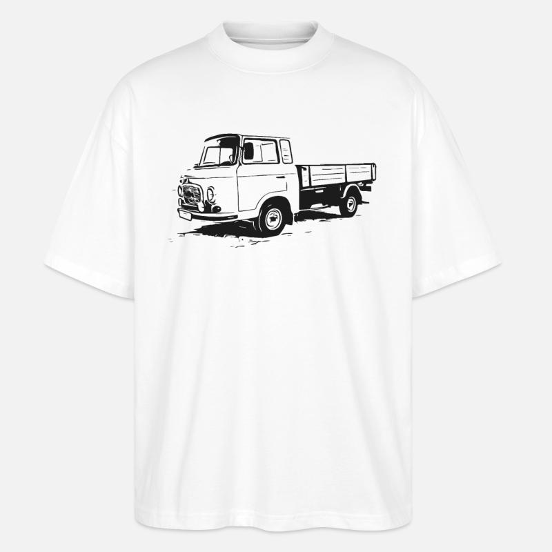 Barkas Pritsche - Pritschenwagen - Stanley/Stella Oversized Unisex Bio T-Shirt Blaster 2.0 - Weiß