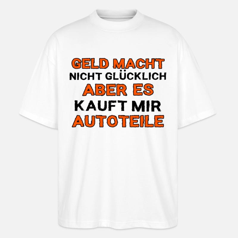 Auto Humorvoll Statement Autofahrer Mechaniker - Stanley/Stella Oversized Unisex Bio T-Shirt Blaster 2.0 - Weiß