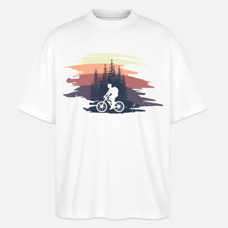 Mountainker im Wald - Stanley/Stella Oversized Unisex Bio T-Shirt Blaster 2.0 - Weiß