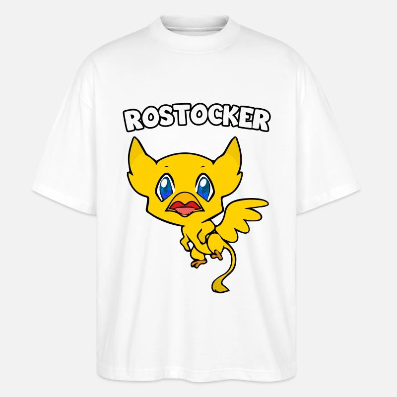 Rostocker Baby Greif - Stanley/Stella Oversized Unisex Bio T-Shirt Blaster 2.0 - Weiß