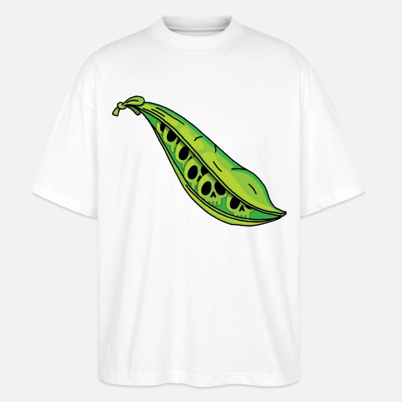 Erbsenschädel - Stanley/Stella Oversized Unisex Bio T-Shirt Blaster 2.0 - Weiß