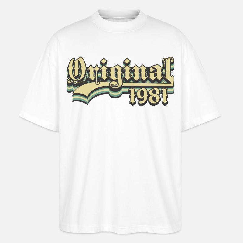 Né en 1981 - T-shirt bio Blaster 2.0 coupe oversize Stanley/Stella Unisexe - blanc