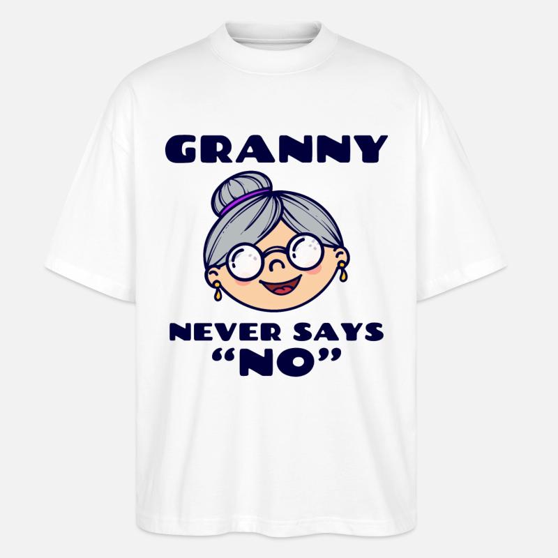 Lieblingsomi Großmutter Oma Statement Brille - Stanley/Stella Oversized Unisex Bio T-Shirt Blaster 2.0 - Weiß