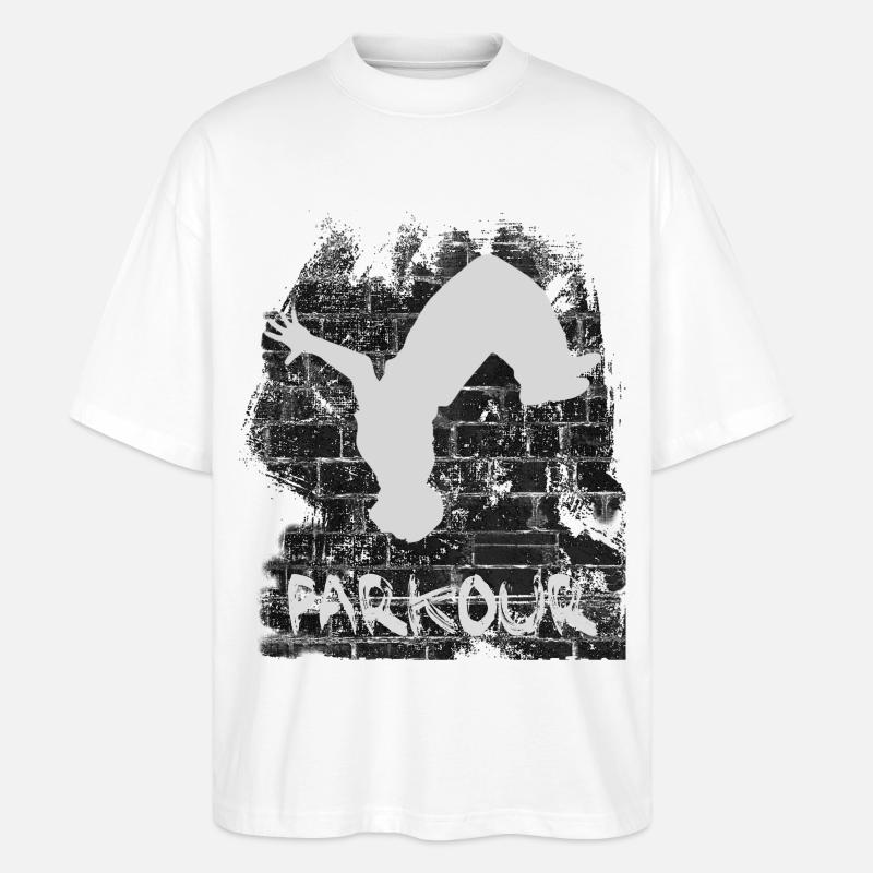Parkour - Stanley/Stella Oversized Unisex Bio T-Shirt Blaster 2.0 - Weiß