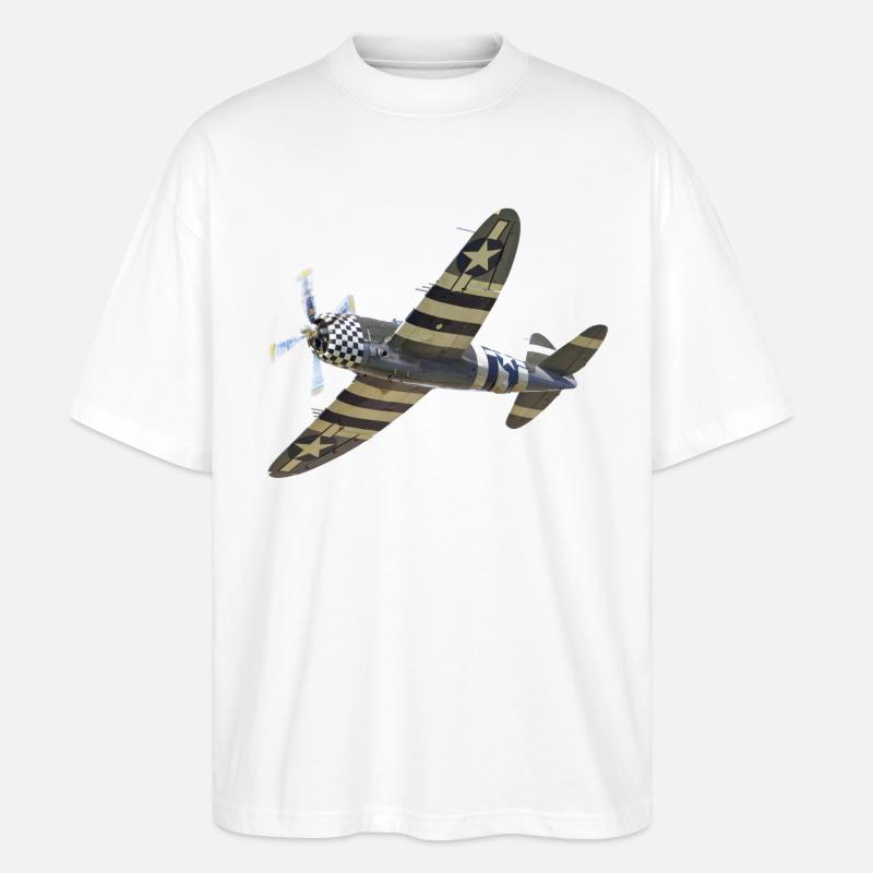 P-47 Thunderbolt - Stanley/Stella Oversized Unisex Bio T-Shirt Blaster 2.0 - Weiß