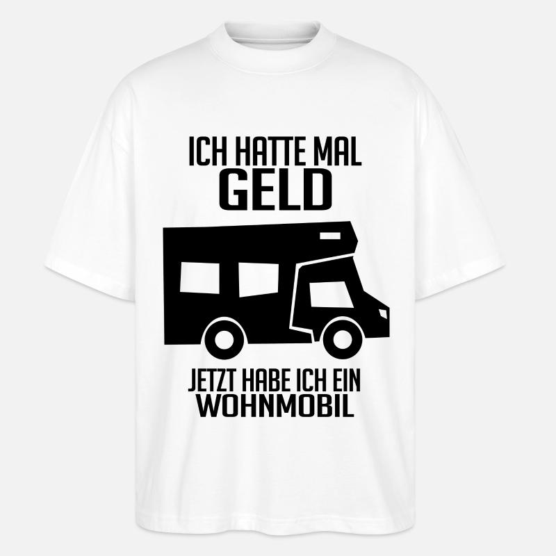 Wohnmobil Wohnwagen Campen Camping - Stanley/Stella Oversized Unisex Bio T-Shirt Blaster 2.0 - Weiß
