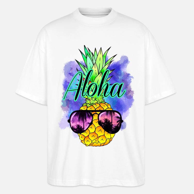 Aloha Ananas - T-shirt bio Blaster 2.0 coupe oversize Stanley/Stella Unisexe - blanc