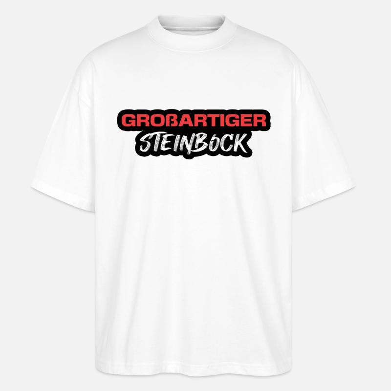 Tierkreis Horoskop Steinbock Statement Astrologie - Stanley/Stella Oversized Unisex Bio T-Shirt Blaster 2.0 - Weiß