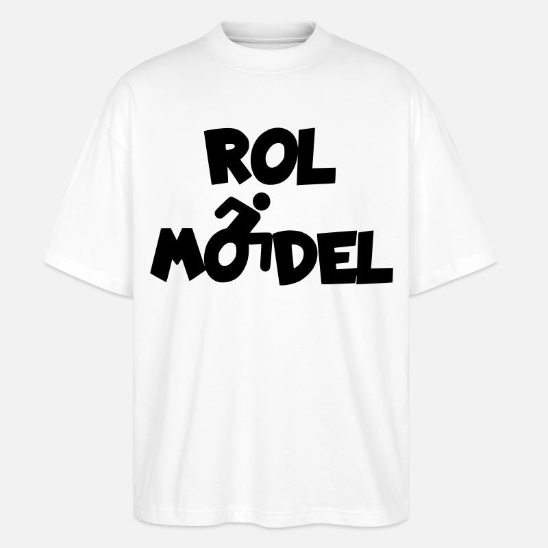 Jeder Rollstuhlfahrer ist ein Vorbild # - Stanley/Stella Oversized Unisex Bio T-Shirt Blaster 2.0 - Weiß