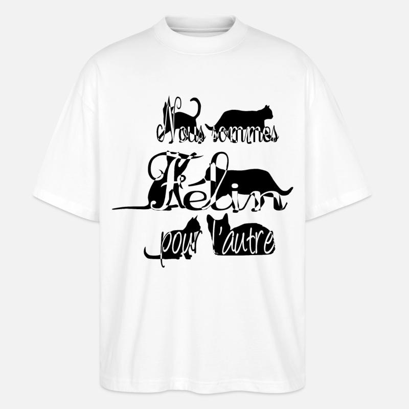Chat - T-shirt bio Blaster 2.0 coupe oversize Stanley/Stella Unisexe - blanc
