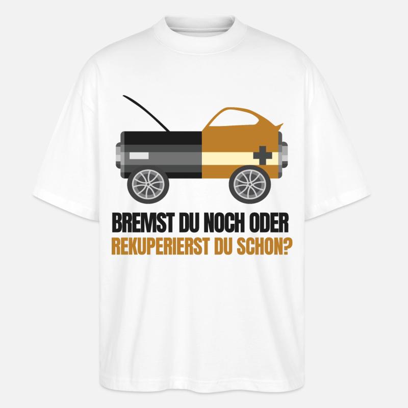 E-Autofahrer - Stanley/Stella Oversized Unisex Bio T-Shirt Blaster 2.0 - Weiß