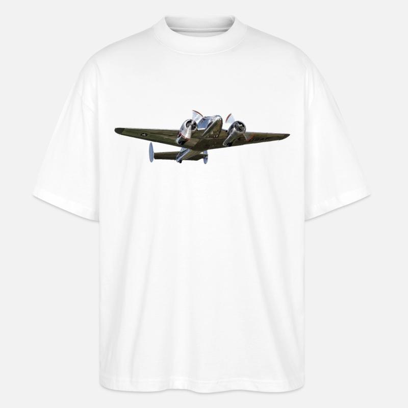 Beechcraft 18 - Stanley/Stella Oversized Unisex Bio T-Shirt Blaster 2.0 - Weiß