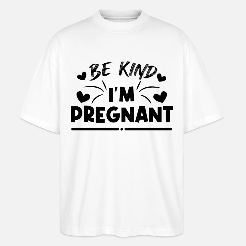 Parents Grossesse Grossesse Déclaration Coeur - T-shirt bio Blaster 2.0 coupe oversize Stanley/Stella Unisexe - blanc